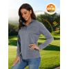 imageMAGCOMSEN Womens Long Sleeve Shirts 14 Zip Pullover UPF 50 Quick Dry Workout Tops Running Athletic Hiking ShirtsDark Grey
