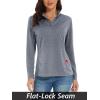 imageMAGCOMSEN Womens Long Sleeve Shirts 14 Zip Pullover UPF 50 Quick Dry Workout Tops Running Athletic Hiking ShirtsDark Grey