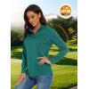 imageMAGCOMSEN Womens Long Sleeve Shirts 14 Zip Pullover UPF 50 Quick Dry Workout Tops Running Athletic Hiking ShirtsJade Green