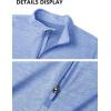 imageMAGCOMSEN Womens Long Sleeve Shirts 14 Zip Pullover UPF 50 Quick Dry Workout Tops Running Athletic Hiking ShirtsLight Blue