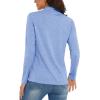 imageMAGCOMSEN Womens Long Sleeve Shirts 14 Zip Pullover UPF 50 Quick Dry Workout Tops Running Athletic Hiking ShirtsLight Blue