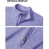 imageMAGCOMSEN Womens Long Sleeve Shirts 14 Zip Pullover UPF 50 Quick Dry Workout Tops Running Athletic Hiking ShirtsLight Purple