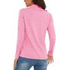 imageMAGCOMSEN Womens Long Sleeve Shirts 14 Zip Pullover UPF 50 Quick Dry Workout Tops Running Athletic Hiking ShirtsPink