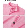 imageMAGCOMSEN Womens Long Sleeve Shirts 14 Zip Pullover UPF 50 Quick Dry Workout Tops Running Athletic Hiking ShirtsPink