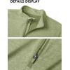 imageMAGCOMSEN Womens Long Sleeve Shirts 14 Zip Pullover UPF 50 Quick Dry Workout Tops Running Athletic Hiking ShirtsWheat Green