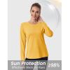imageMAGCOMSEN Womens Long Sleeve Shirts UPF 50 Sun Protection Quick Dry Athletic Running Workout Tops Rash GuardGinger