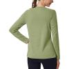 imageMAGCOMSEN Womens Long Sleeve Shirts UPF 50 Sun Protection Quick Dry Athletic Running Workout Tops Rash GuardGreen