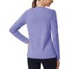 imageMAGCOMSEN Womens Long Sleeve Shirts UPF 50 Sun Protection Quick Dry Athletic Running Workout Tops Rash GuardLight Purple