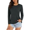 imageMAGCOMSEN Womens Long Sleeve Shirts UPF 50 Sun Protection Quick Dry Athletic Running Workout Tops Rash GuardBlack