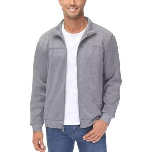 imageMAGCOMSEN Mens Track Jackets Lightweight FullZip Casual Coat Workout Running Athletic Active Jacket With PocketsLight Grey