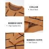 imageMAGCOMSEN Mens Crewneck Sweaters Cotton Lightweight Plaid Pullover Sweater Warm Casual Fall Winter SweatshirtsCamel