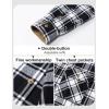 imageMAGCOMSEN Mens Flannel Shirts Long Sleeve Plaid Shirt Button Up Casual Shirts Lightweight Shirt Jacket with 2 PocketsBlack
