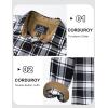 imageMAGCOMSEN Mens Flannel Shirts Long Sleeve Plaid Shirt Button Up Casual Shirts Lightweight Shirt Jacket with 2 PocketsBlack