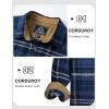 imageMAGCOMSEN Mens Flannel Shirts Long Sleeve Plaid Shirt Button Up Casual Shirts Lightweight Shirt Jacket with 2 PocketsBlue Grey