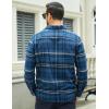 imageMAGCOMSEN Mens Flannel Shirts Long Sleeve Plaid Shirt Button Up Casual Shirts Lightweight Shirt Jacket with 2 PocketsBlue Grey