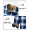 imageMAGCOMSEN Mens Flannel Shirts Long Sleeve Plaid Shirt Button Up Casual Shirts Lightweight Shirt Jacket with 2 PocketsBlue White