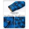 imageMAGCOMSEN Mens Flannel Shirts Long Sleeve Plaid Shirt Button Up Casual Shirts Lightweight Shirt Jacket with 2 PocketsColor Blue