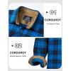 imageMAGCOMSEN Mens Flannel Shirts Long Sleeve Plaid Shirt Button Up Casual Shirts Lightweight Shirt Jacket with 2 PocketsColor Blue