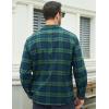 imageMAGCOMSEN Mens Flannel Shirts Long Sleeve Plaid Shirt Button Up Casual Shirts Lightweight Shirt Jacket with 2 PocketsGreen