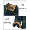 imageMAGCOMSEN Mens Flannel Shirts Long Sleeve Plaid Shirt Button Up Casual Shirts Lightweight Shirt Jacket with 2 PocketsGreen