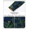 imageMAGCOMSEN Mens Flannel Shirts Long Sleeve Plaid Shirt Button Up Casual Shirts Lightweight Shirt Jacket with 2 PocketsGreen