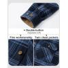 imageMAGCOMSEN Mens Flannel Shirts Long Sleeve Plaid Shirt Button Up Casual Shirts Lightweight Shirt Jacket with 2 PocketsGrey Blue
