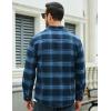 imageMAGCOMSEN Mens Flannel Shirts Long Sleeve Plaid Shirt Button Up Casual Shirts Lightweight Shirt Jacket with 2 PocketsGrey Blue