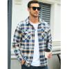 imageMAGCOMSEN Mens Flannel Shirts Long Sleeve Plaid Shirt Button Up Casual Shirts Lightweight Shirt Jacket with 2 PocketsYellow
