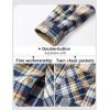 imageMAGCOMSEN Mens Flannel Shirts Long Sleeve Plaid Shirt Button Up Casual Shirts Lightweight Shirt Jacket with 2 PocketsYellow