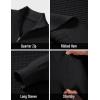 imageMAGCOMSEN Mens Sweaters 14 Zip Knit Waffle Textured Pullover for Fall Winter Warm Soft SweaterBlack