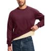 imageMAGCOMSEN Mens Sweatshirts Sherpa Lined Heavyweight Fleece Pullover Warm Crewneck Winter SweatshirtWine Red