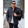 imageMAGCOMSEN Mens Winter Jacket Fleece Lined Water Repellent Windproof Warm Parka Winter Coat with HoodDark Grey