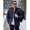 imageMAGCOMSEN Mens Winter Jacket Fleece Lined Water Repellent Windproof Warm Parka Winter Coat with HoodNavy