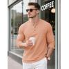 imageMAGCOMSEN Mens Henley Long Sleeve Shirt Cotton Lightweight Tee Shirts Casual Basic Tees with PocketApricot