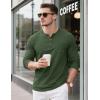 imageMAGCOMSEN Mens Henley Long Sleeve Shirt Cotton Lightweight Tee Shirts Casual Basic Tees with PocketArmy Green