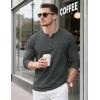 imageMAGCOMSEN Mens Henley Long Sleeve Shirt Cotton Lightweight Tee Shirts Casual Basic Tees with PocketDark Grey
