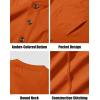 imageMAGCOMSEN Mens Henley Long Sleeve Shirt Cotton Lightweight Tee Shirts Casual Basic Tees with PocketDark Orange