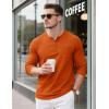 imageMAGCOMSEN Mens Henley Long Sleeve Shirt Cotton Lightweight Tee Shirts Casual Basic Tees with PocketDark Orange