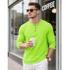 imageMAGCOMSEN Mens Henley Long Sleeve Shirt Cotton Lightweight Tee Shirts Casual Basic Tees with PocketFl Green