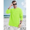imageMAGCOMSEN Mens Henley Long Sleeve Shirt Cotton Lightweight Tee Shirts Casual Basic Tees with PocketFl Green