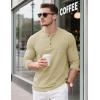 imageMAGCOMSEN Mens Henley Long Sleeve Shirt Cotton Lightweight Tee Shirts Casual Basic Tees with PocketKhaki