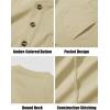 imageMAGCOMSEN Mens Henley Long Sleeve Shirt Cotton Lightweight Tee Shirts Casual Basic Tees with PocketKhaki