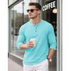 imageMAGCOMSEN Mens Henley Long Sleeve Shirt Cotton Lightweight Tee Shirts Casual Basic Tees with PocketLakeblue