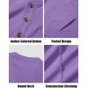 imageMAGCOMSEN Mens Henley Long Sleeve Shirt Cotton Lightweight Tee Shirts Casual Basic Tees with PocketLight Purple