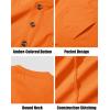 imageMAGCOMSEN Mens Henley Long Sleeve Shirt Cotton Lightweight Tee Shirts Casual Basic Tees with PocketOrange