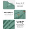 imageMAGCOMSEN Mens Henley Shirts UPF 80 Long Sleeve Button Shirts Moisture Wicking Tees Casual Basic Solid Pullover ShirtGrey Green
