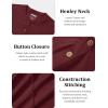 imageMAGCOMSEN Mens Henley Shirts UPF 80 Long Sleeve Button Shirts Moisture Wicking Tees Casual Basic Solid Pullover ShirtWinered