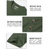imageMAGCOMSEN Mens Henley Short Sleeve Shirt Cotton Lightweight 3 Button Tops Vintage Casual Summer Shirt Soft FashionArmy Greencotton