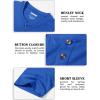 imageMAGCOMSEN Mens Henley Short Sleeve Shirt Cotton Lightweight 3 Button Tops Vintage Casual Summer Shirt Soft FashionBright Bluecotton