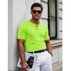 imageMAGCOMSEN Mens Henley Short Sleeve Shirt Cotton Lightweight 3 Button Tops Vintage Casual Summer Shirt Soft FashionFluorescent Greencotton